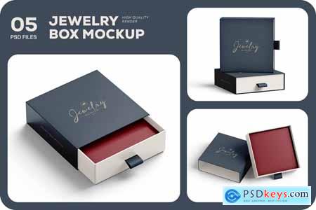 Square Jewelry Box Mockup HK6YK44