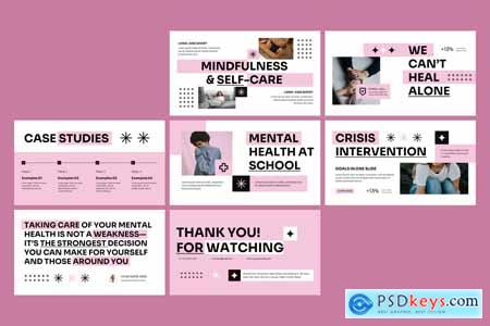 Pink Mental Health Google Slides
