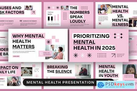Pink Mental Health Google Slides