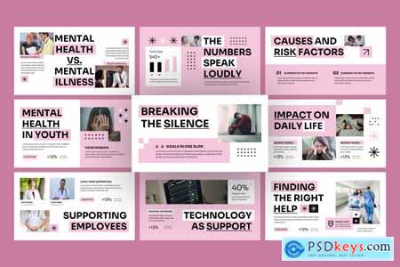 Pink Mental Health Google Slides