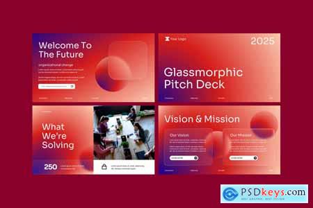 Glassmorphic Pitch Deck Google Slides