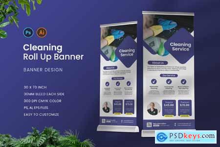Cleaning Service Roll Up Banner