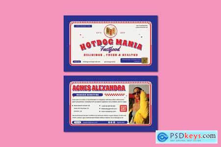 Retro Hotdog Business Card