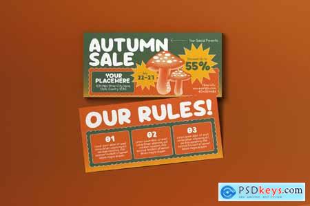 Green Orange Quirky Autumn Sale Voucher Green Orange Quirky Autumn Sale Voucher