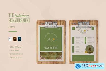 The Bakehaus Signature - Menu
