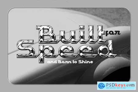 DrivEdge - Shiny Chrome Font