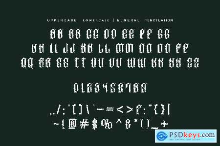 Oldero Glemoxe - Tattoo Font