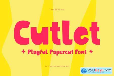 Cutlet - Playful Papercut Font