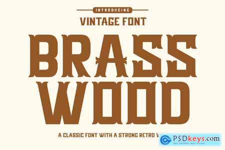 Brasswood  Vintage Display Serif Typeface