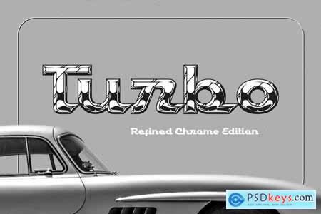 DrivEdge - Shiny Chrome Font