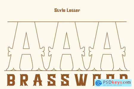 Brasswood  Vintage Display Serif Typeface