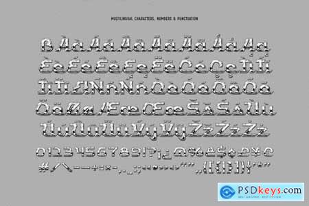 DrivEdge - Shiny Chrome Font