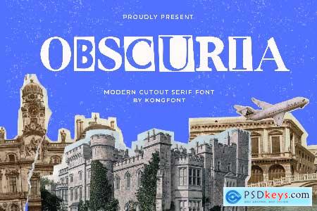 Obscuria  Modern Cutout Serif Font