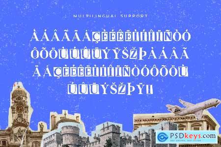 Obscuria  Modern Cutout Serif Font