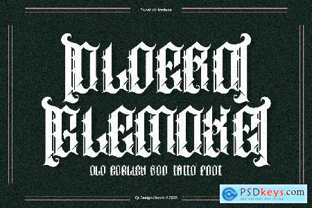 Oldero Glemoxe - Tattoo Font