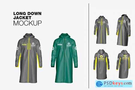 Long Down Jacket Mockup