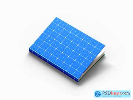 Realistic Hard Book Cover Mockup Set