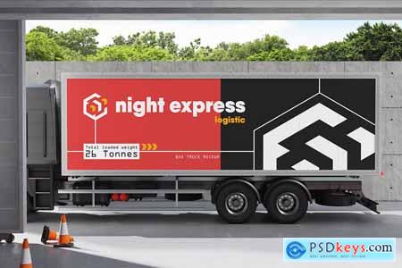 Box Truck Branding Mockup