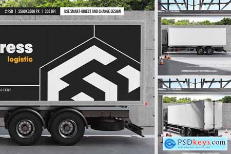 Box Truck Branding Mockup