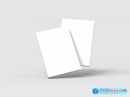 Realistic Hard Book Cover Mockup Set