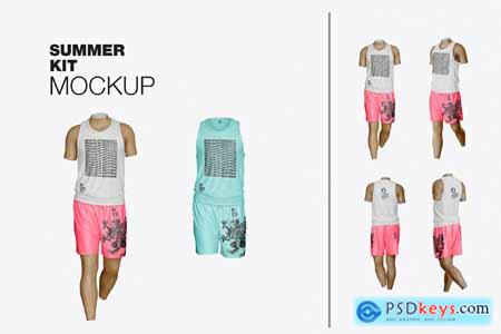 Men's Tank and Shorts mockup