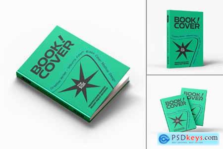Realistic Hard Book Cover Mockup Set