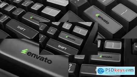 Five animations of pressing the enter key on a black keyboard 58877068