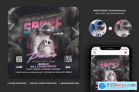 Space Club Flyer Template