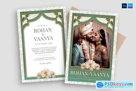 Indian Wedding Invitation Template WU3GRPC