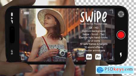 Smartphone Swipe Transitions AE & Premiere Pro Template 58978427