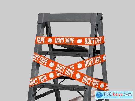 Duct Tape on Stepladder Mockup