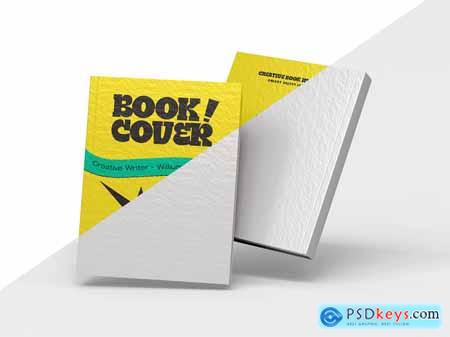 Realistic Hard Book Cover Mockup Set