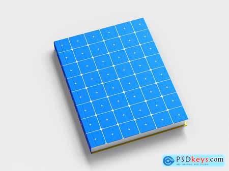 Realistic Hard Book Cover Mockup Set