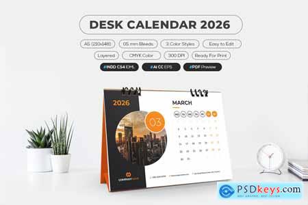 Desk Calendar 2026 5B869BY