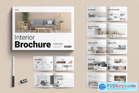 Interior Brochure Template Landscape
