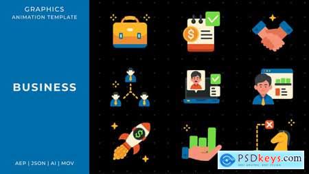 Business graphic animation template After Effects 58983844