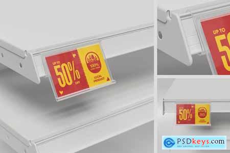 Hinged Shelf Talker Mockup
