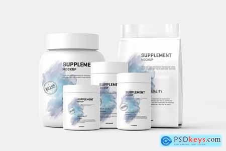 Supplement Protein Jar Label Mockup
