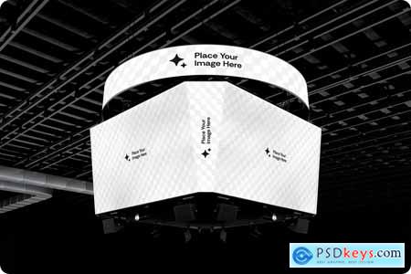 Jumbotron On The Ceiling Mockup  001