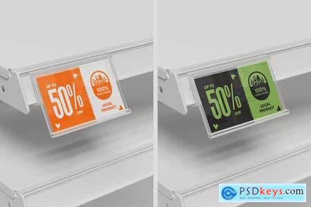 Hinged Shelf Talker Mockup