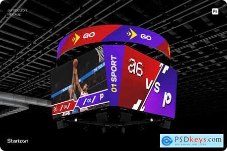 Jumbotron On The Ceiling Mockup  001