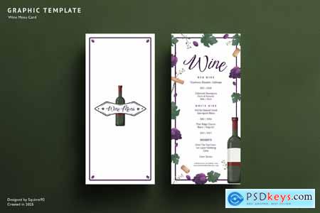 Wine Menu Card