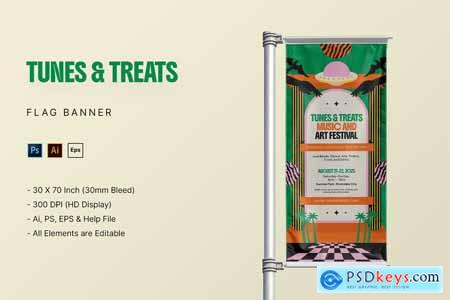 Tunes & Treats - Flag Banner