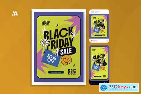 Black Friday Retro - Poster Set