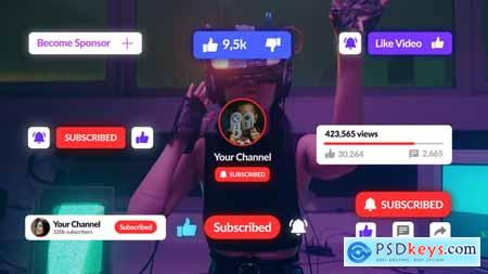 YouTube Buttons Pack for Premiere Pro 59080943