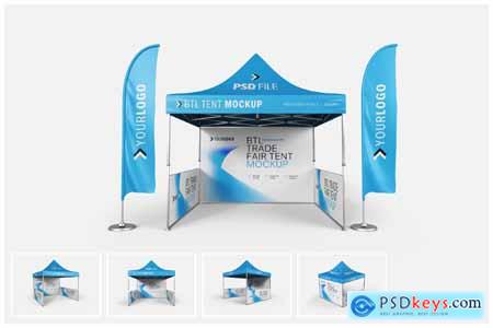 Modular Exhibition Booth Mockup Set, Expo Stand