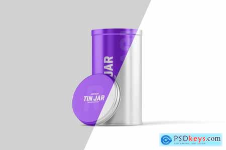 Tin Jar Packaging Mockup