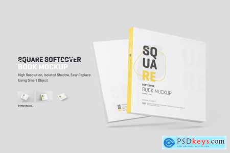 Square Softcover Book Mockup