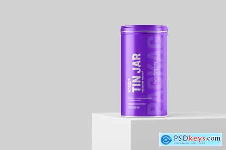 Tin Jar Packaging Mockup