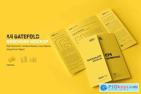 A4 Gatefold Brochure Mockup